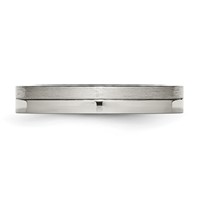 Stainless Steel 4mm Brushed & Polished Band view 3