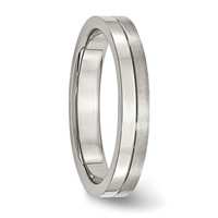 Stainless Steel 4mm Brushed & Polished Band view 4