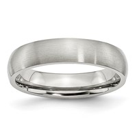 Chisel Stainless Steel Brushed 5mm Half Round Band view 1