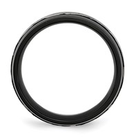 Stainless Steel 8mm Black IP-plated Brushed & Polished Band view 2