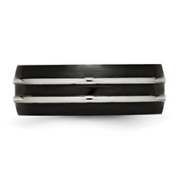 Stainless Steel 8mm Black IP-plated Brushed & Polished Band view 3