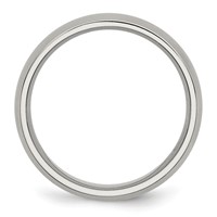 Chisel Stainless Steel Brushed 6mm Half Round Band view 2