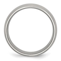 Chisel Stainless Steel Brushed 7mm Half Round Band view 2