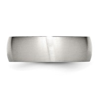 Chisel Stainless Steel Brushed 7mm Half Round Band view 3