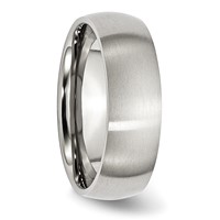 Chisel Stainless Steel Brushed 7mm Half Round Band view 4