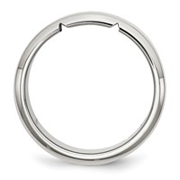 Stainless Steel Polished and Textured 10mm Band view 2