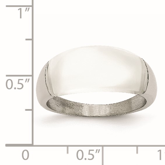 Stainless Steel 8mm Cats Eye Ring