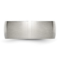 Chisel Stainless Steel Brushed 8mm Half Round Band view 2