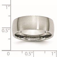 Chisel Stainless Steel Brushed 8mm Half Round Band view 5