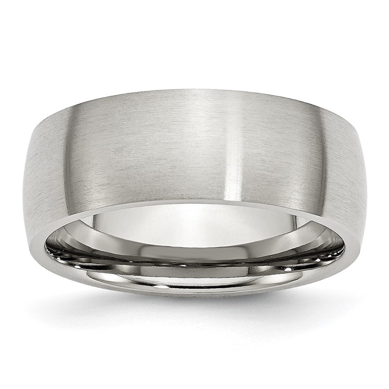Chisel Stainless Steel Brushed 8mm Half Round Band