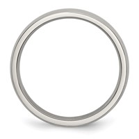 Chisel Stainless Steel Polished 4mm Half Round Band view 2