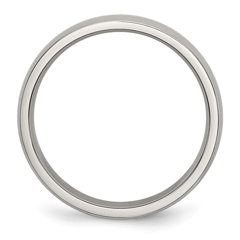 Chisel Stainless Steel Polished 4mm Half Round Band