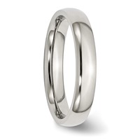 Chisel Stainless Steel Polished 4mm Half Round Band view 4