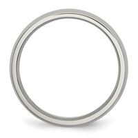 Chisel Stainless Steel Polished 5mm Half Round Band view 2