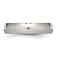 Chisel Stainless Steel Polished 5mm Half Round Band view 3