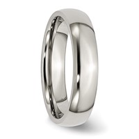 Chisel Stainless Steel Polished 5mm Half Round Band view 4