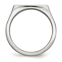 Chisel Stainless Steel Polished 0.25 Carat Black and White Diamond Ring view 2