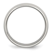Chisel Stainless Steel Polished 6mm Half Round Band view 2