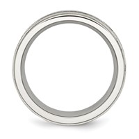 Chisel Stainless Steel Brushed and Polished Black IP-plated 0.50 Carat Black Diamond 9mm Band view 2