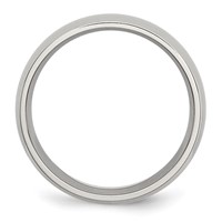 Chisel Stainless Steel Polished 7mm Half Round Band view 2