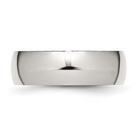 Chisel Stainless Steel Polished 7mm Half Round Band view 3
