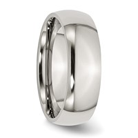 Chisel Stainless Steel Polished 7mm Half Round Band view 4
