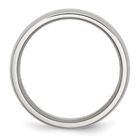 Chisel Stainless Steel Polished 8mm Half Round Band view 2