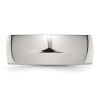 Chisel Stainless Steel Polished 8mm Half Round Band view 3