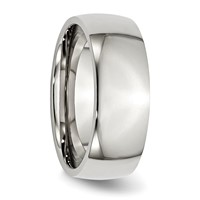 Chisel Stainless Steel Polished 8mm Half Round Band view 4