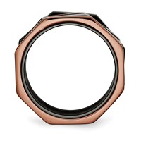 Stainless Steel Polished Black & Brown IP-plated Moveable 12mm Band view 2