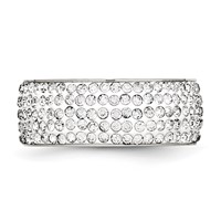 Chisel Stainless Steel Polished Band with Crystal 9mm view 3
