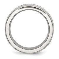 Stainless Steel Base Band with Steel Mesh Center 8mm view 2