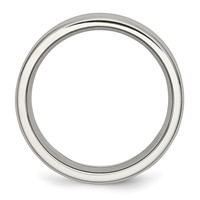 Chisel Stainless Steel Polished 8mm Grooved Band view 2