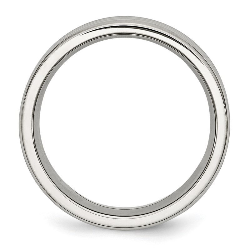 Chisel Stainless Steel Polished 8mm Grooved Band