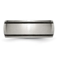 Chisel Stainless Steel Brushed Band with Black Rubber 8mm view 3