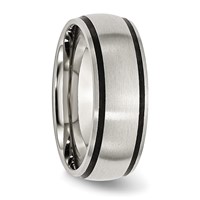 Chisel Stainless Steel Brushed Band with Black Rubber 8mm view 4