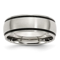 Chisel Stainless Steel Brushed Band with Black Rubber 8mm view 1