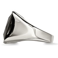 Stainless Steel Black CZ Polished Ring view 3
