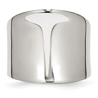 Chisel Stainless Steel Polished Ring view 4