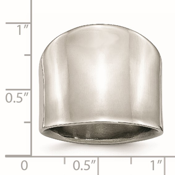 Chisel Stainless Steel Polished Ring