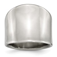 Chisel Stainless Steel Polished Ring view 1