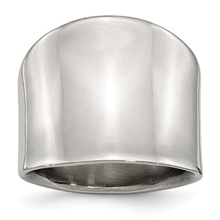 Chisel Stainless Steel Polished Ring