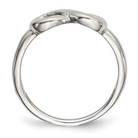 Chisel Stainless Steel Polished Infinity Symbol Ring view 2