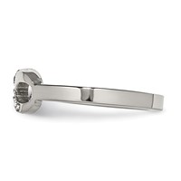 Chisel Stainless Steel Polished Infinity Symbol Ring with CZ view 3