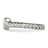 Chisel Stainless Steel Polished Twisted Heart Ring view 3