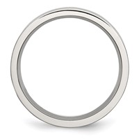 Chisel Stainless Steel Polished Band with Satin Center 6mm Grooved view 2