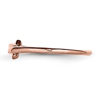 Stainless Steel Polished Pink IP-plated Twisted Ring view 3
