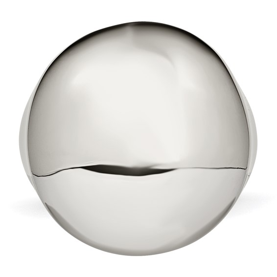 Stainless Steel Polished Circular Signet Ring