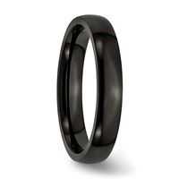 Chisel Stainless Steel Polished Black IP-plated 4mm Band view 4