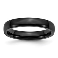 Chisel Stainless Steel Polished Black IP-plated 4mm Band view 1